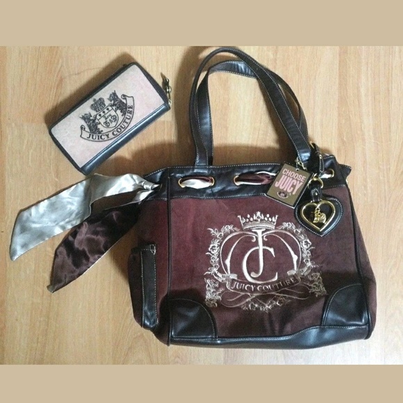 Juicy Couture Handbags - 🚫SOLD📵 Vintage Juicy Crushed Velvet Dog Wallet
